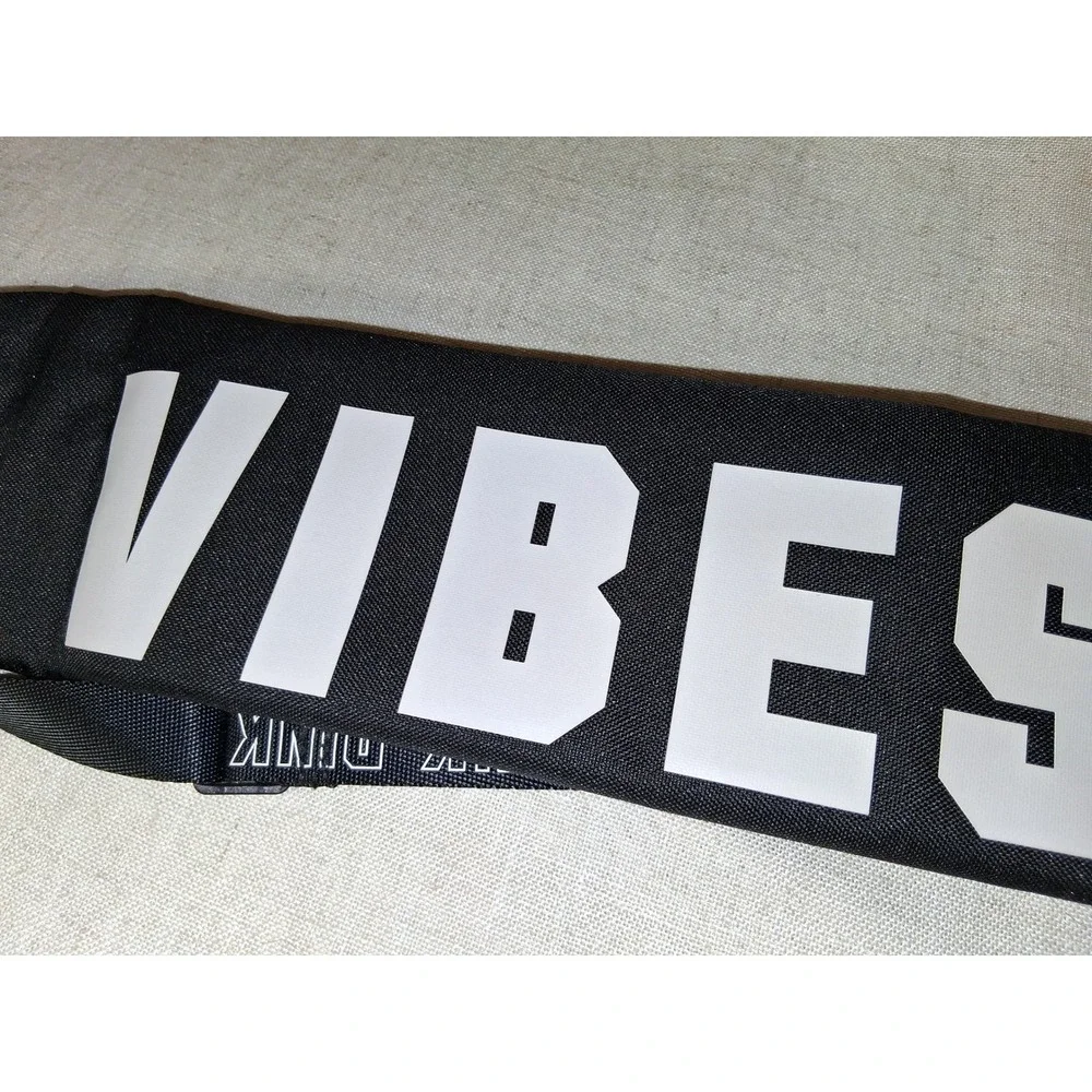 Victoria's Secret PINK Good Vibes Black Insulated Beverage Can Tube Cooler Bag